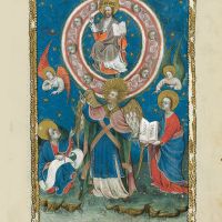 f. 11r, The mighty angel and the seven thunders