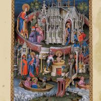 <p>f. 1r, Scenes from the life of St John</p>