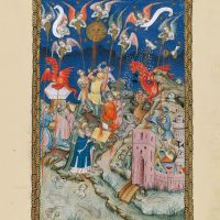 f. 17r, The seven vials of the wrath of God are poured out upon the earth