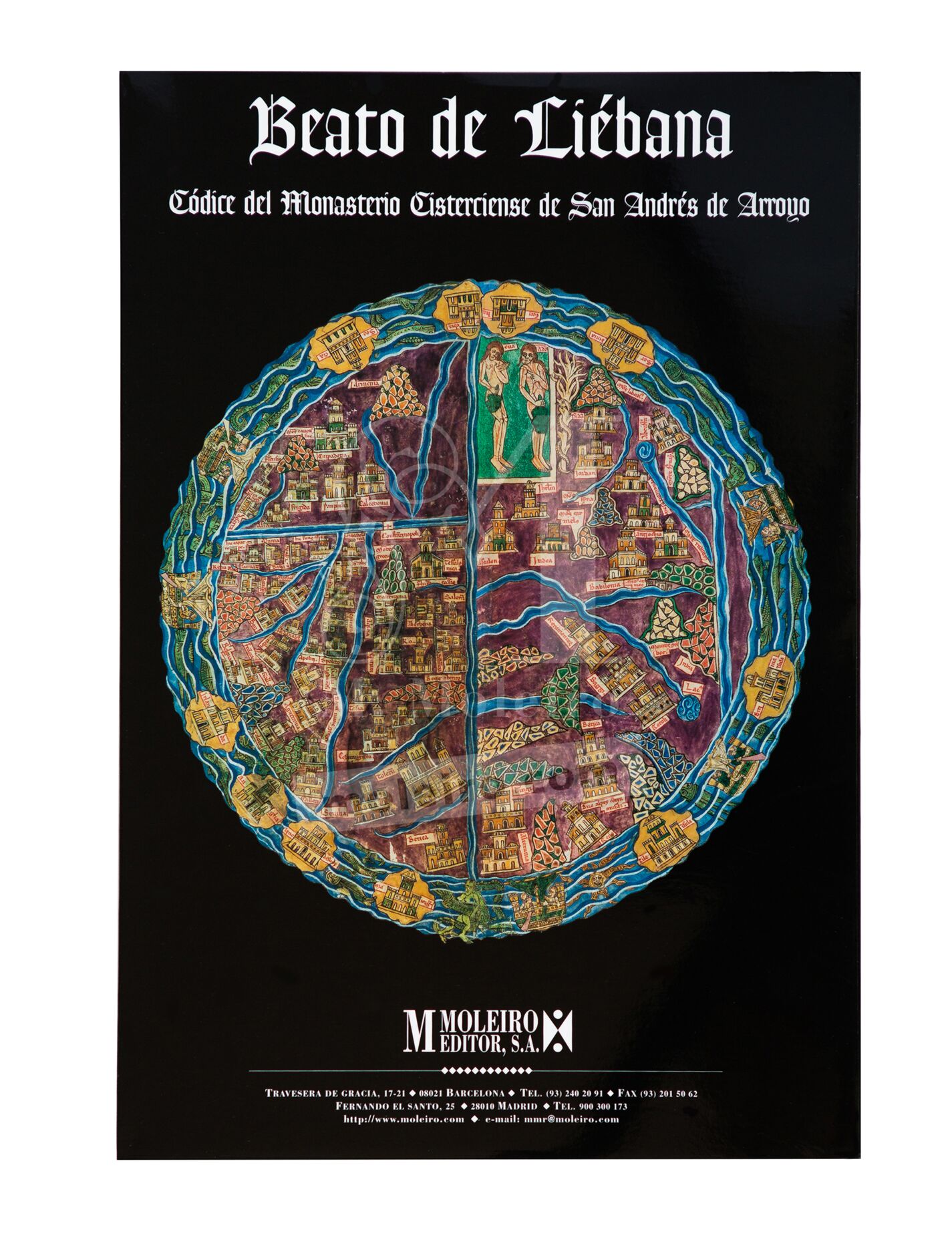 <p>Portada de la carpeta con 12 posters del Beato de Liébana, códice de San Andrés de Arroyo</p>
