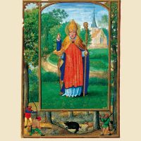 f. 1r, Retrato del obispo Bonifacio de Lausanne