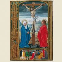 <p>f. 12v, La Crucifixion</p>
<br />