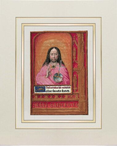 Print: the Pantocrator from the Hours of Joanna I of Castile (Joanna the Mad) 1 identical illumination