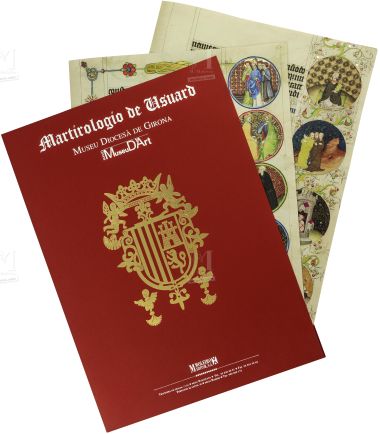 Folder of 4 prints from the Martirology of Usuard 8 identical illuminations