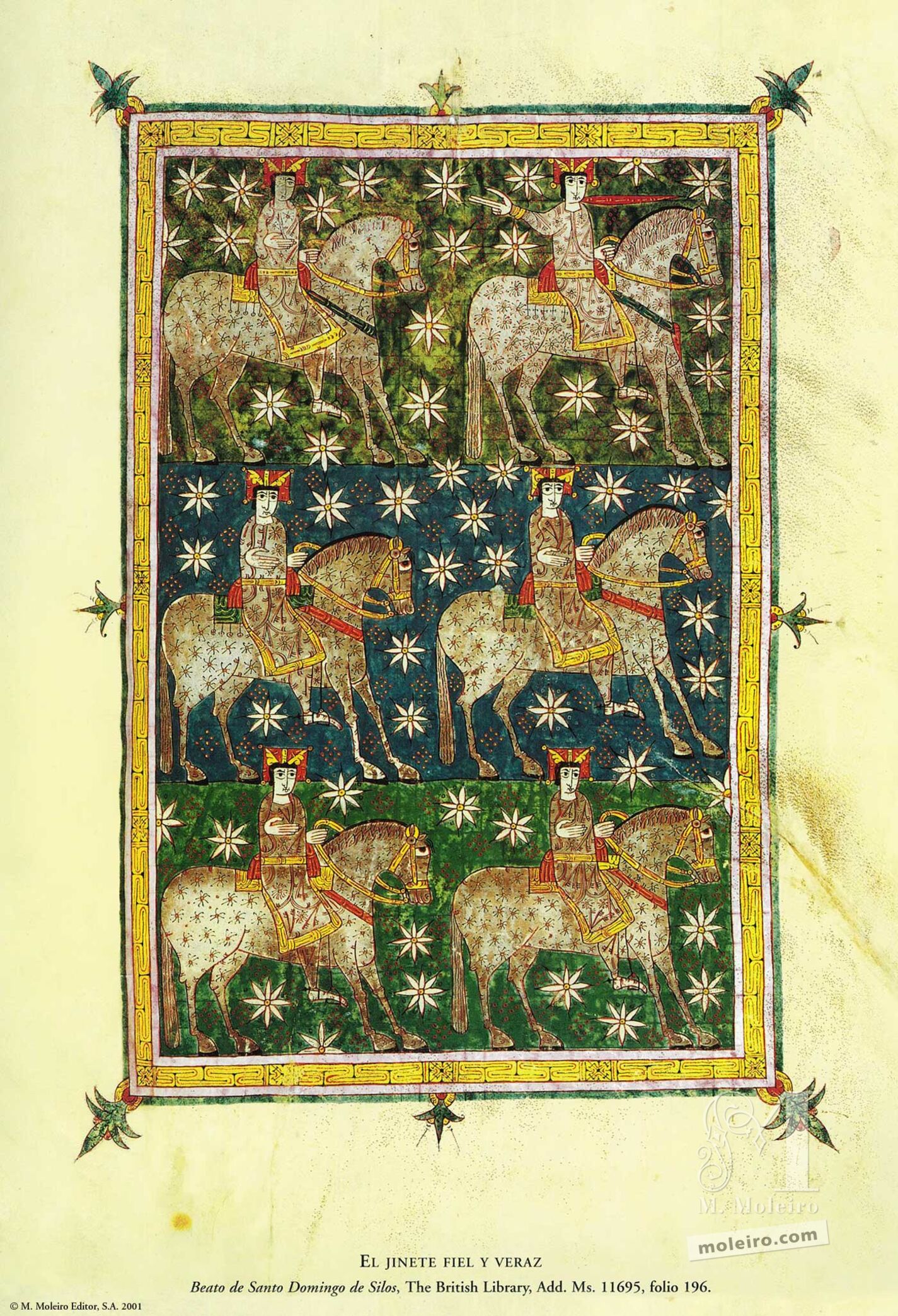 El jinete fiel y veraz (folio 196), Beato de Liébana, códice de Santo Domingo de Silos