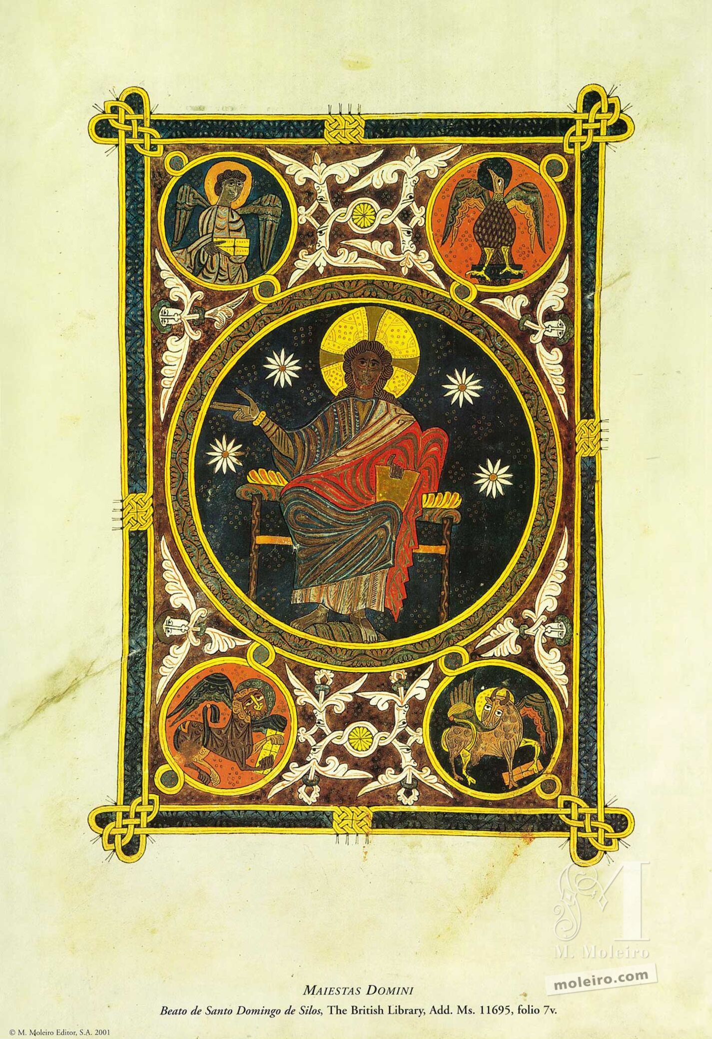 Maiestas Domini (folio 7v), Beato de Liébana, códice de códice de Santo Domingo de Silos
