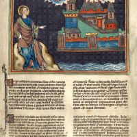 f. 45r · The Holy City comes down from Heaven when God creates a new Heaven and a new Earth