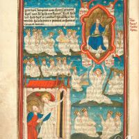 f. 5v · The vision of God enthroned in heaven (Ap. 4, 2-5)