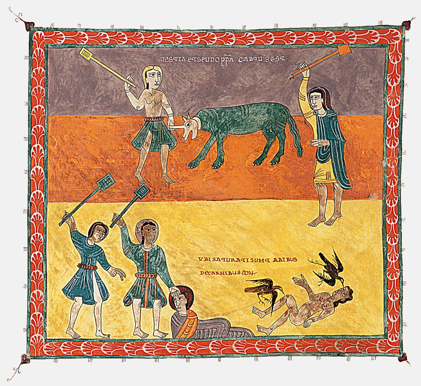f. 223v, El triunfo del jinete sobre la bestia