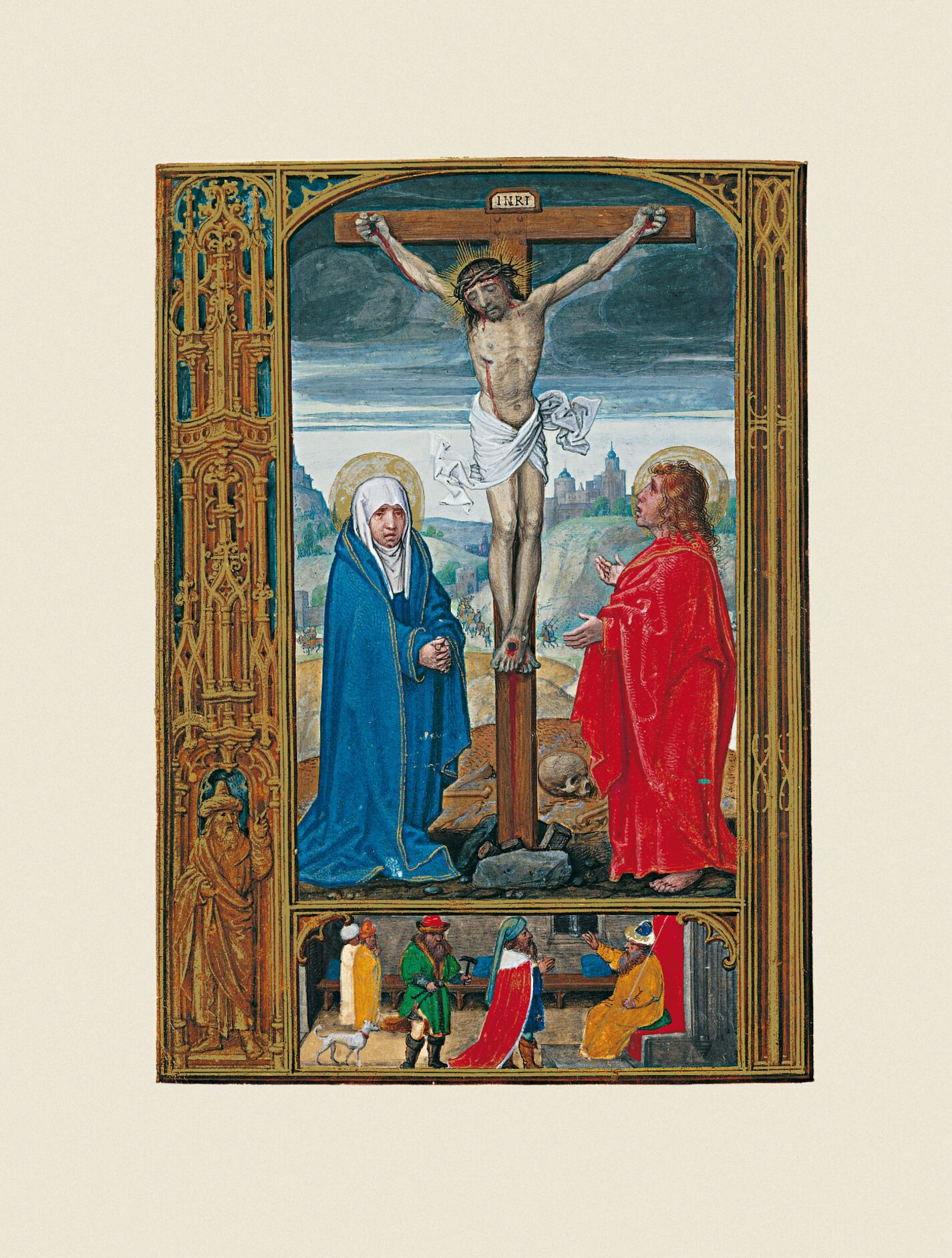 f. 12v, Crucifixión