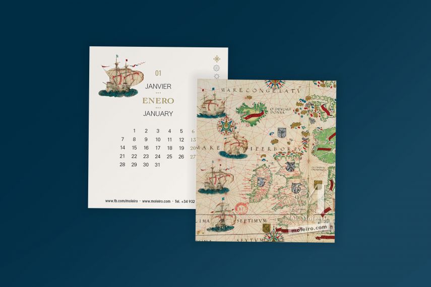 Moleiro Calendar 2019 Cd Desk Calendar 16 Pages Of 14x12 Cm