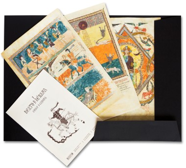 Carpeta con 5 L�minas del Beato de Girona - Beato de Li�bana Colecci�n de 5 l�minas �casi-originales� sobre papel tipo pergamino