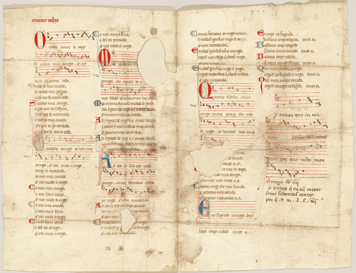Pergamino Vindel de Martin Codax (ms. m979) - The Morgan Library & Museum, Nueva York