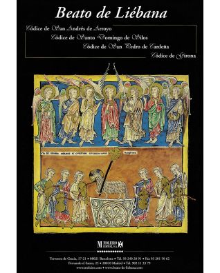 Mappe mit 12 Postern aus dem Beatus von Liébana aus San Andrés de Arroyo, Santo Domingo de Silos, San Pedro de Cardeña und San Salvador de Tábara 12 Poster