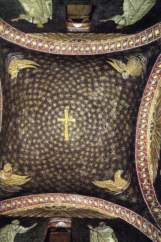 El Arte en la Edad Media Mausoleo de Gala Placidia, vista del cÃºpula, Ravenna, 425-450