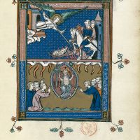 f. 45r, El juicio de las naciones (Apocalipsis 14, 17-20)