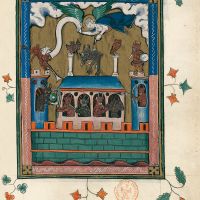 f. 59r, Babylon, Heimstätte der Dämonen (Offb 18, 1-3)