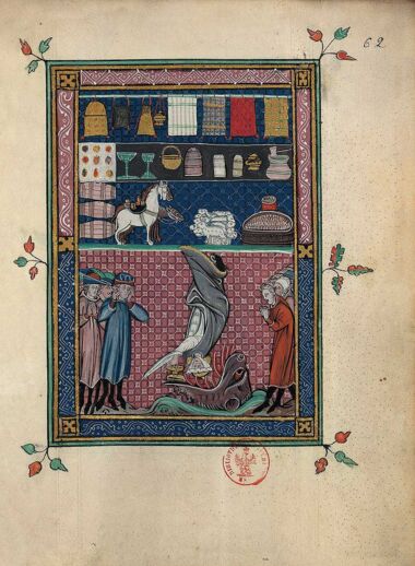 Mappe mit 5 Kunstdrucken aus der Apokalypse 1313 5 originalgetreue Nachbildungen