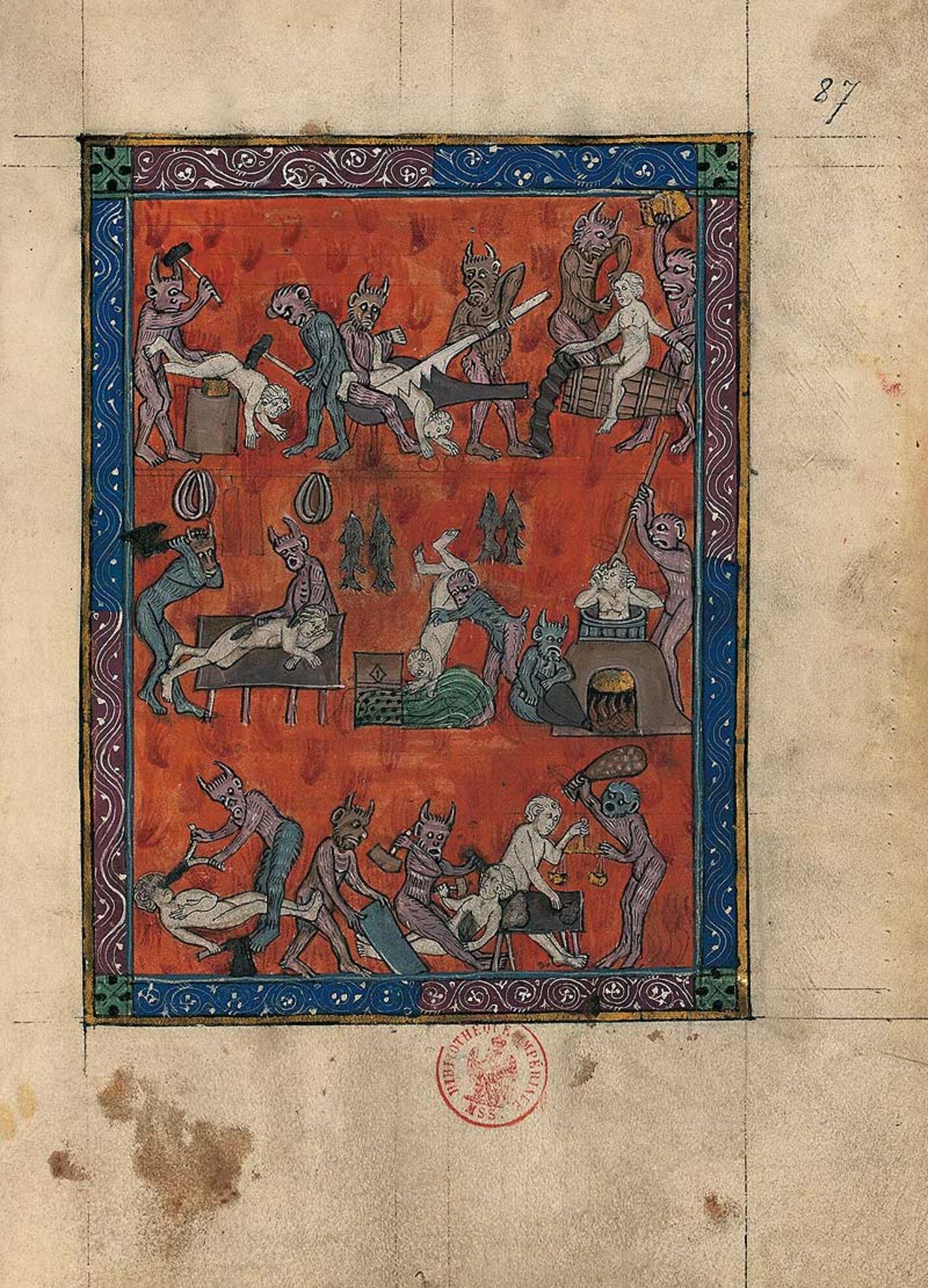 Castigos en el Infierno, f. 87r