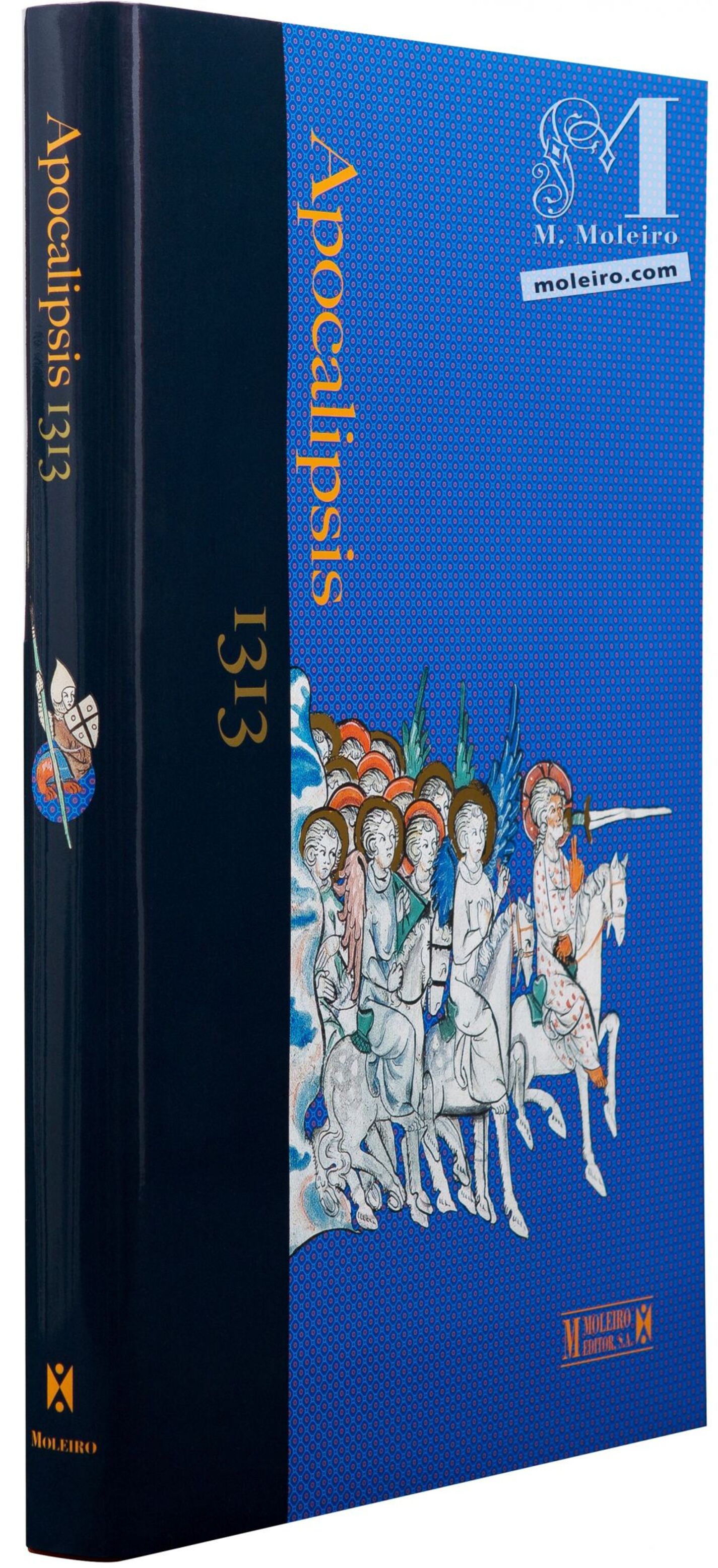Imagen de la portada y lomo del Apocalipsis 1313 en formato libro de arte.