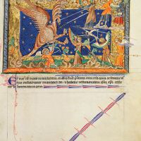 f. 33r, El Hijo de la mujer combate al dragón