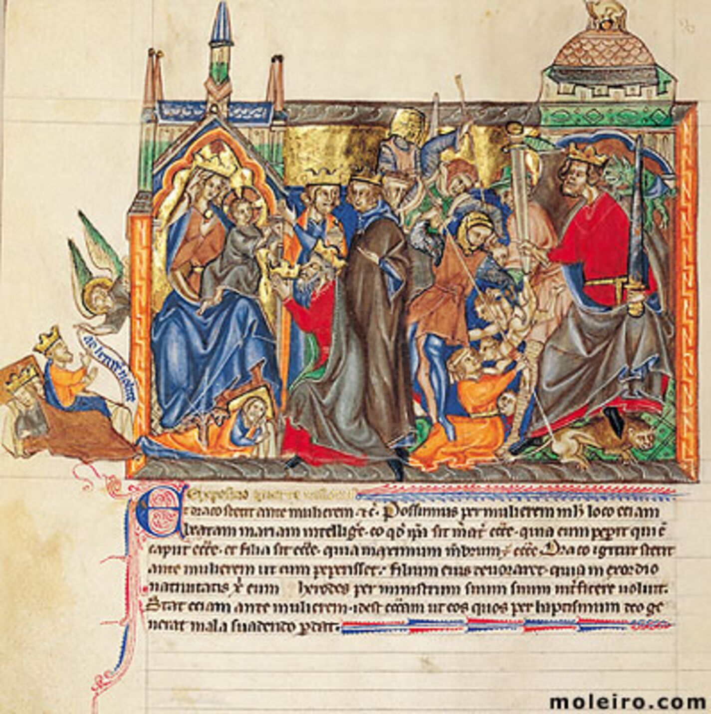 f. 29v, La adoración de los magos; la matanza de los inocentes