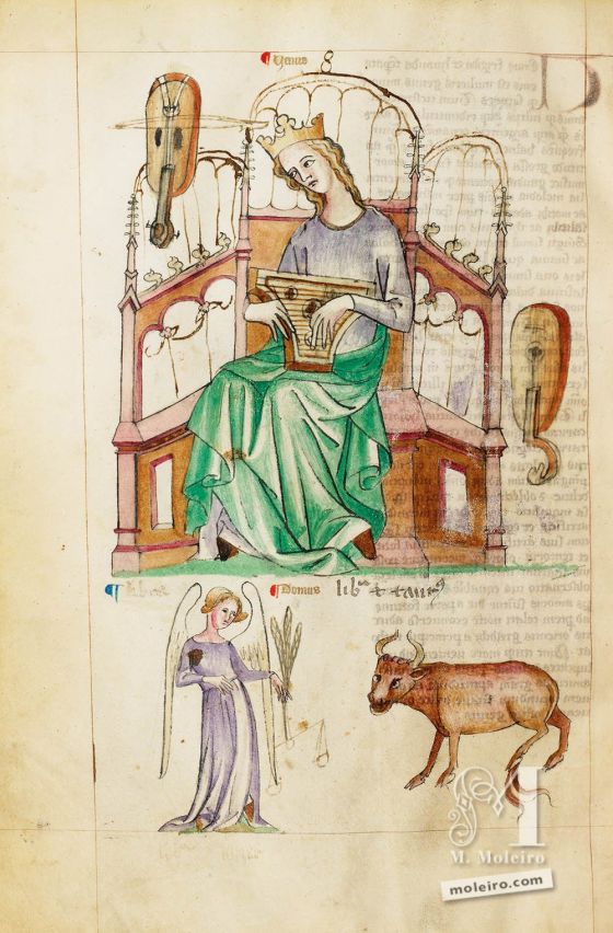 Venus in the Albumazar Treatise (Liber astrologiae), Sloane Ms. 3983, mid 14th c. Manuscript, treatise on astrology