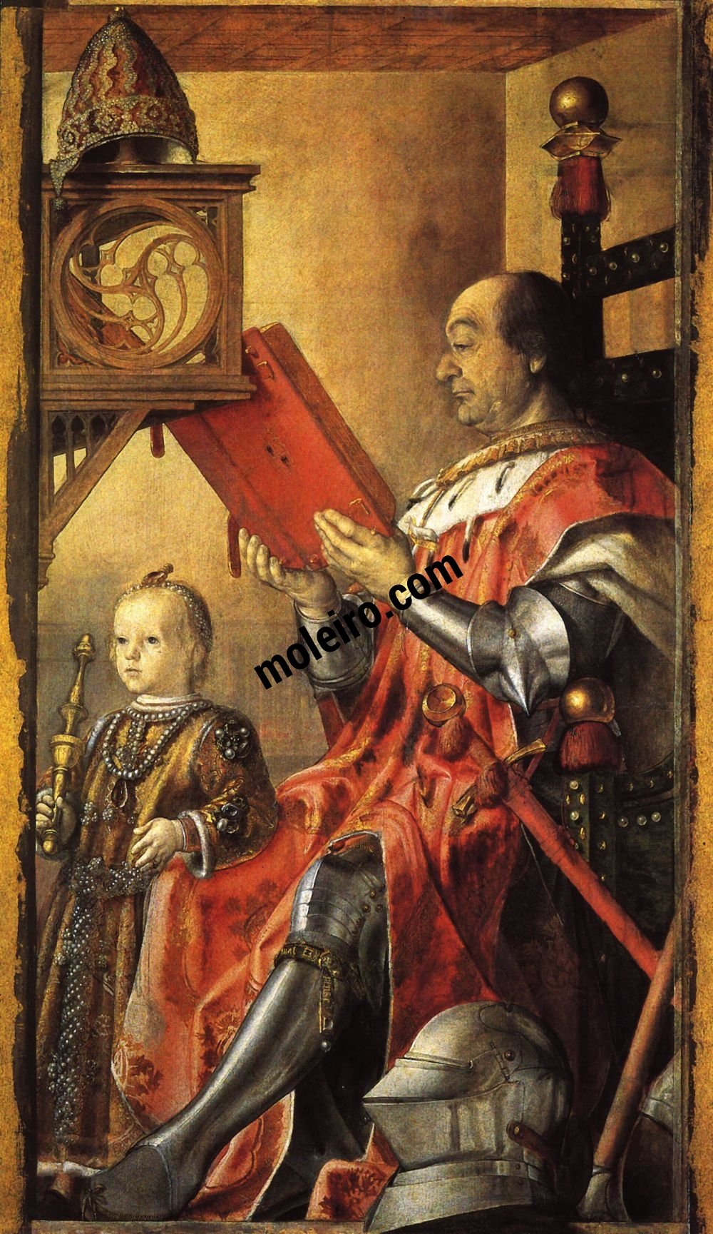 El Arte en el Renacimiento Pedro Berruguete, Federico de Montefeltro y su hijo Guidobaldo, Urbino, Galera Nacional de las Marcas.