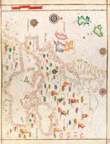 Landkarte Europas aus dem Weltatlas von Diogo Homem