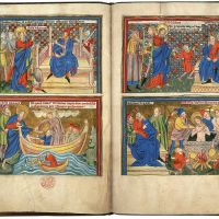 Apocalisse e vita di San Giovanni in immagini, Add. Ms. 38121 (1400 c., sud dei Paesi Bassi). 