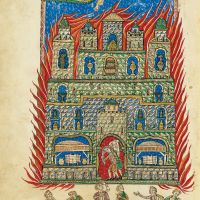 f. 147v, The Fire of Babylon