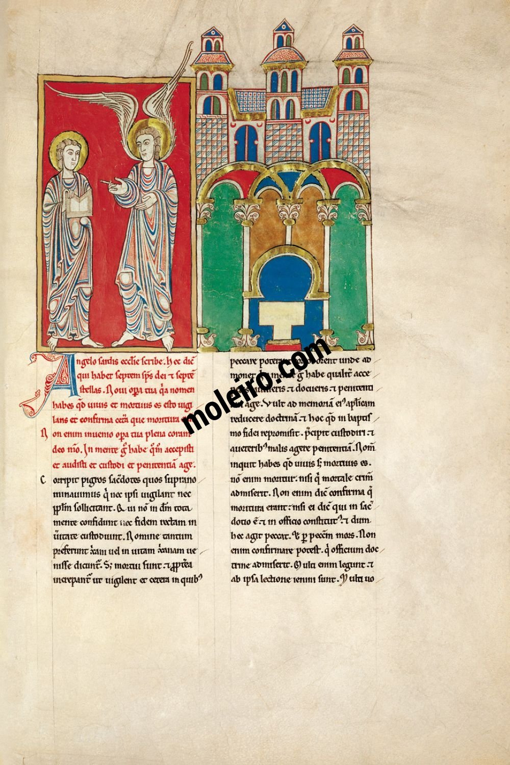 Beatus von Cardeña f. 4A, Die Botschaft an die Gemeinde in Sardes