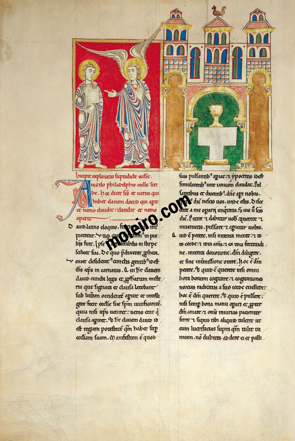 Beatus von Cardeña f. 5A, Die Botschaft an die Gemeinde in Philadelphia
