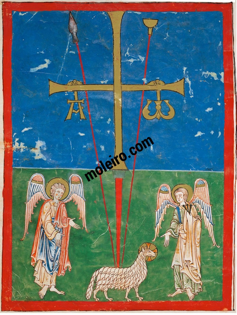 Beatus von Cardeña f. 1B, Kreuz von Oviedo