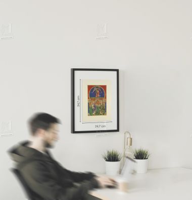 Beato de Liébana: Ángeles con el Evangelio de san Juan 1 miniatura casi-original Beato de Liébana: Ángeles con el Evangelio de san Juan 1 miniatura casi-original