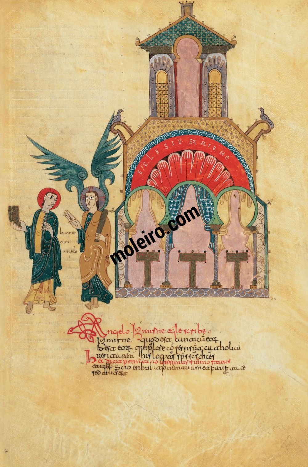 Béatus de Gérone f. 76r, Message à l’Eglise de Smyrne