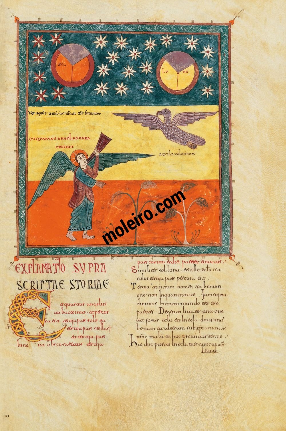 Béatus de Gérone f. 153r, La quatrième trompette