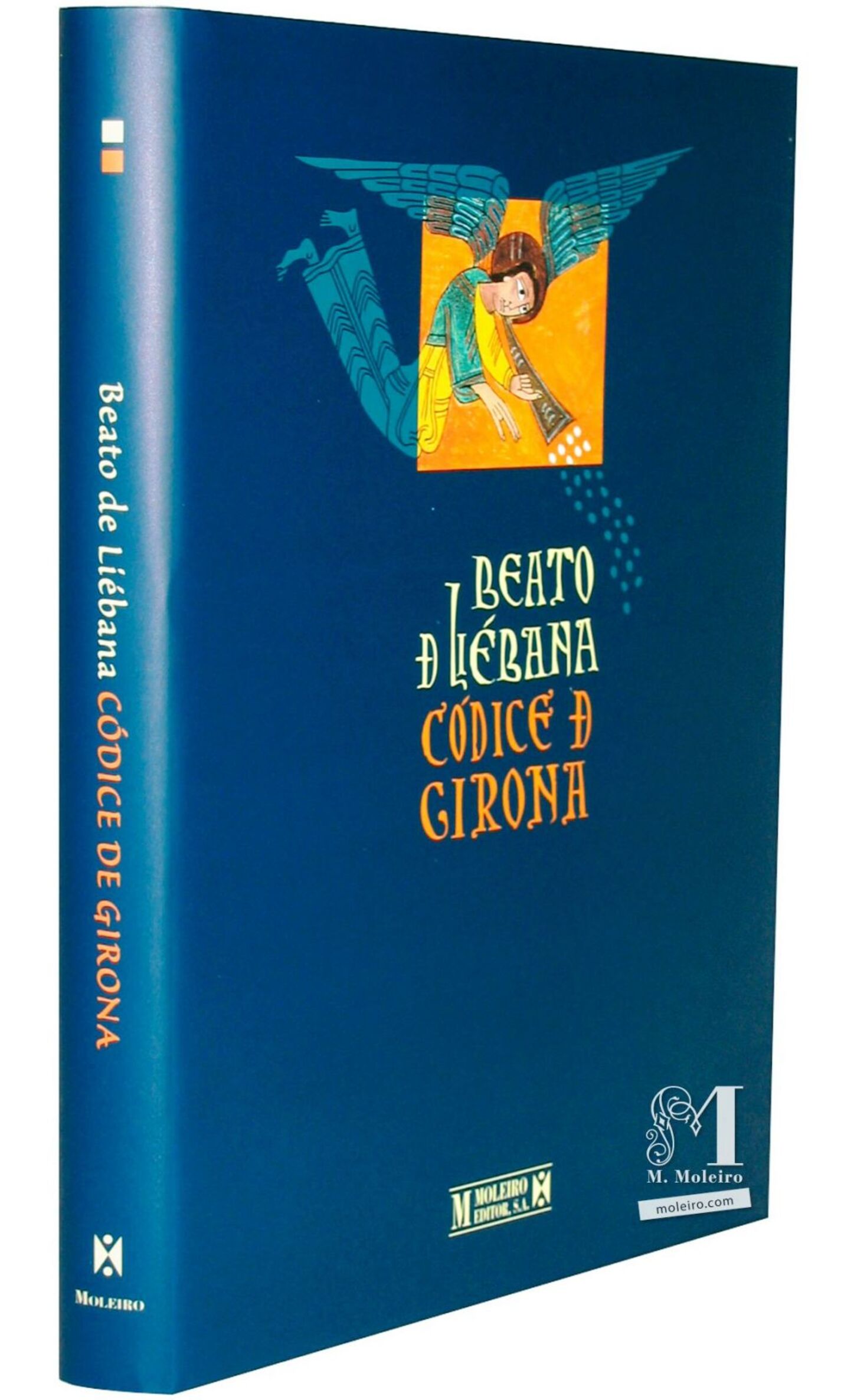 Detalle de la portada y lomo del libro de arte Beato de Gerona