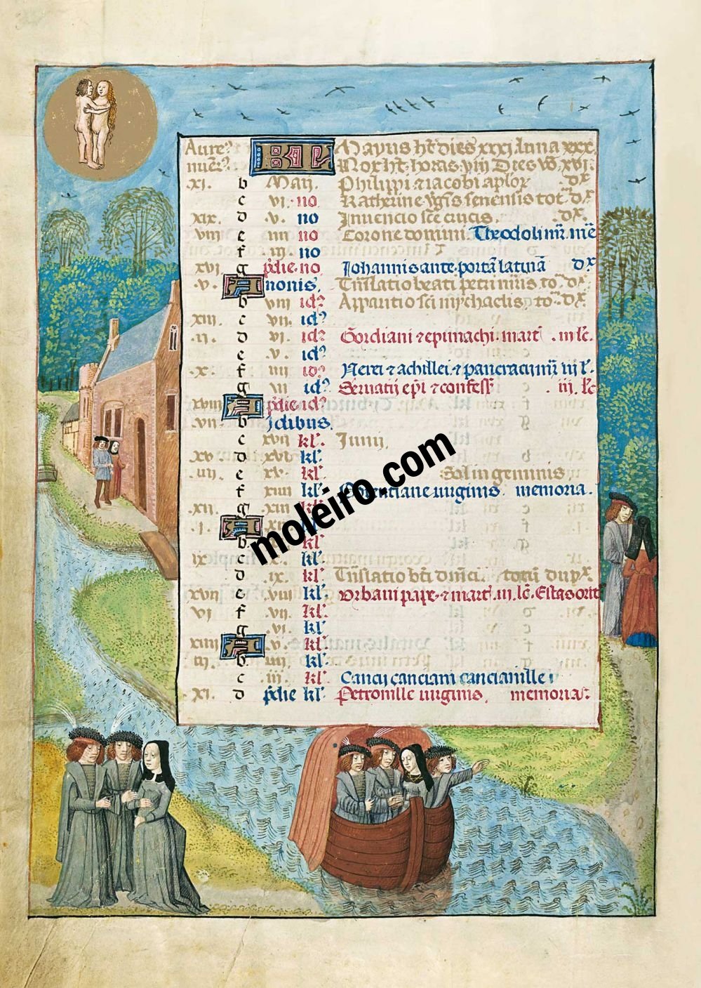Brevier von Isabella der Katholischen f. 3v, Mai