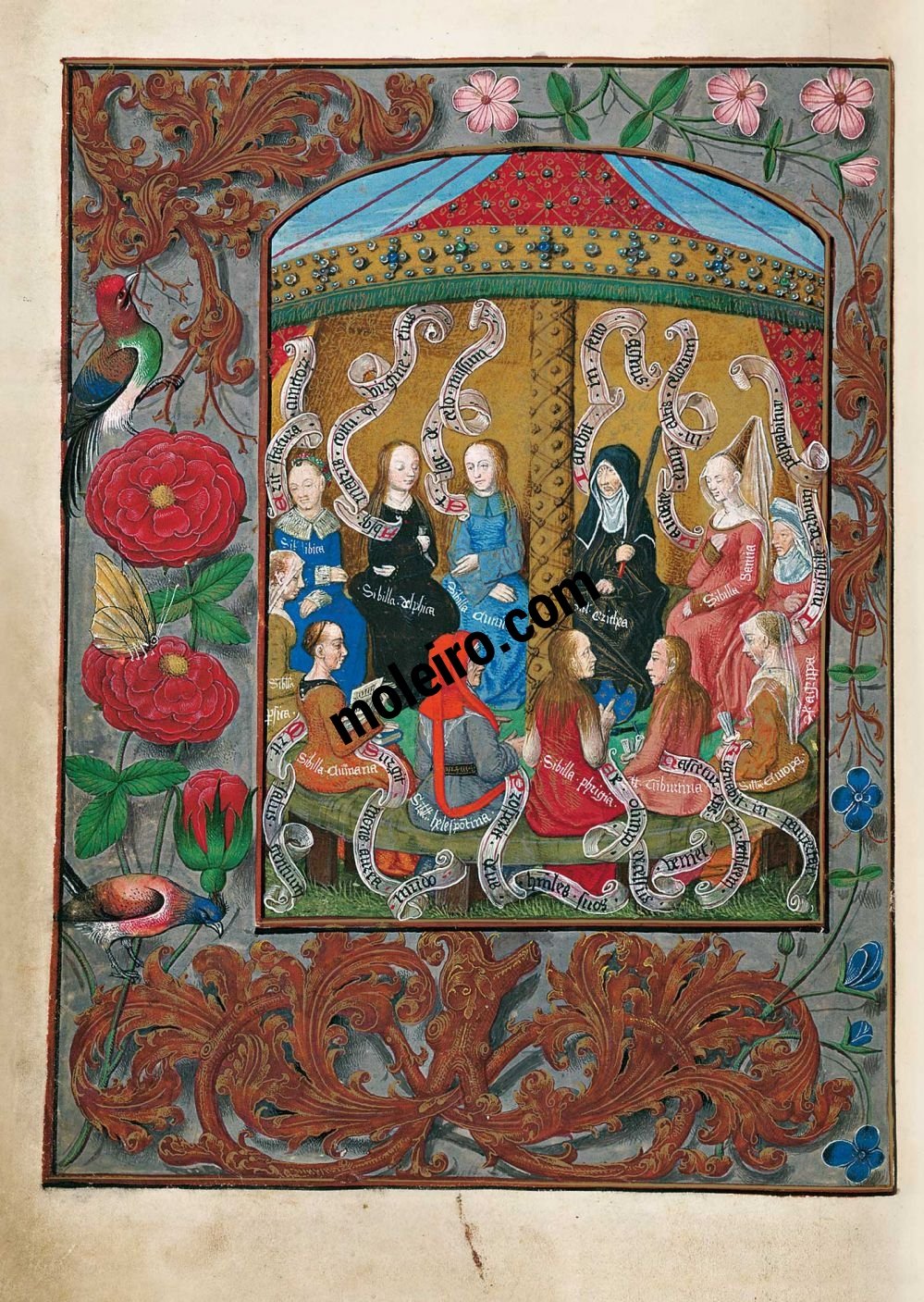 Brevier von Isabella der Katholischen f. 8v, Die zwölf Sibyllen