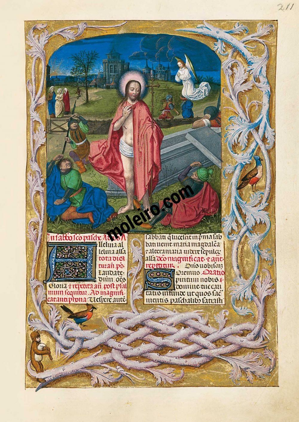 Brevier von Isabella der Katholischen f. 211r, Auferstehung Christi