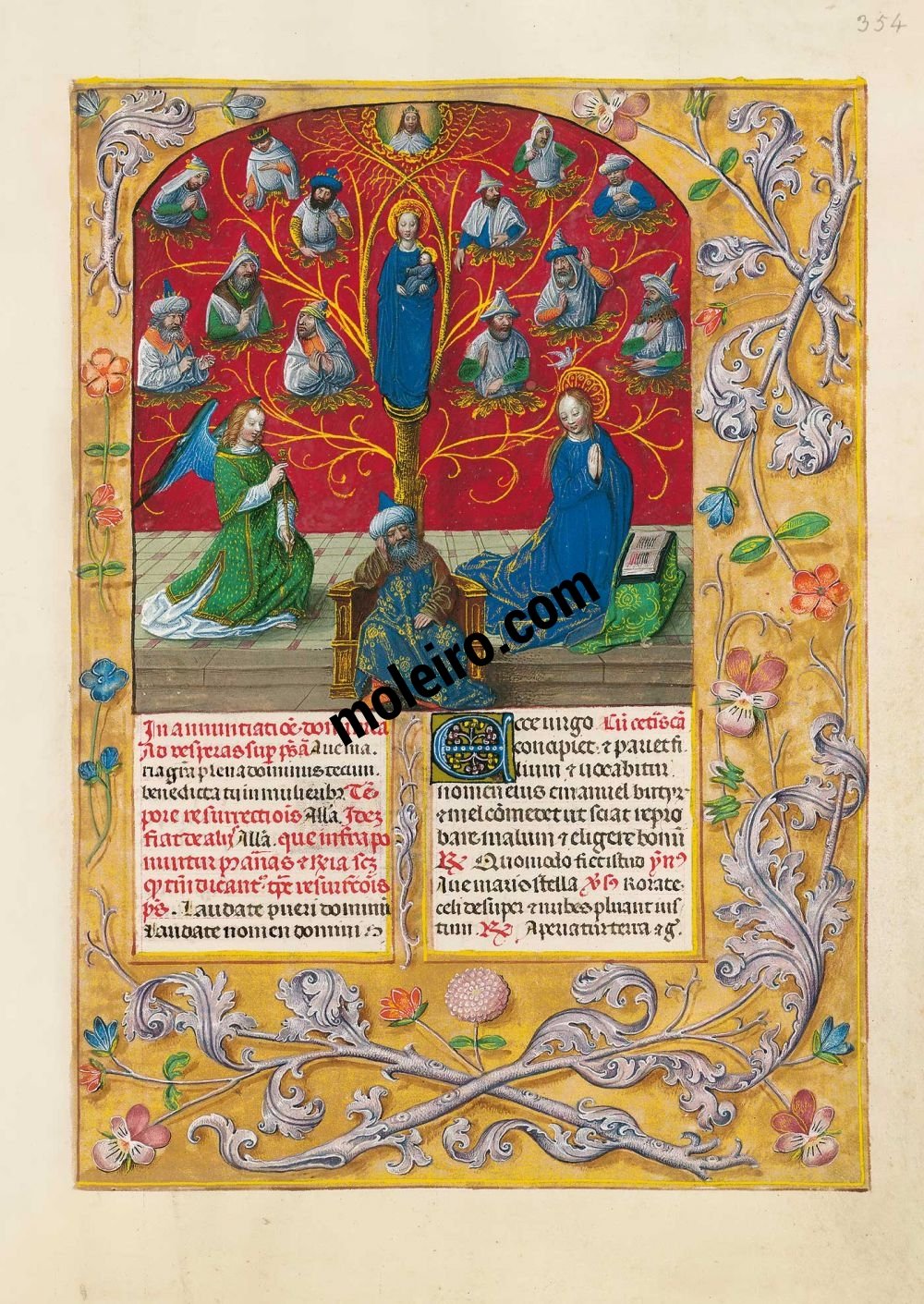 Brevier von Isabella der Katholischen f. 354r, Wurzel Jesse