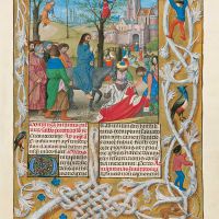 f. 96r, The entrance of Jesus into Jerusalem