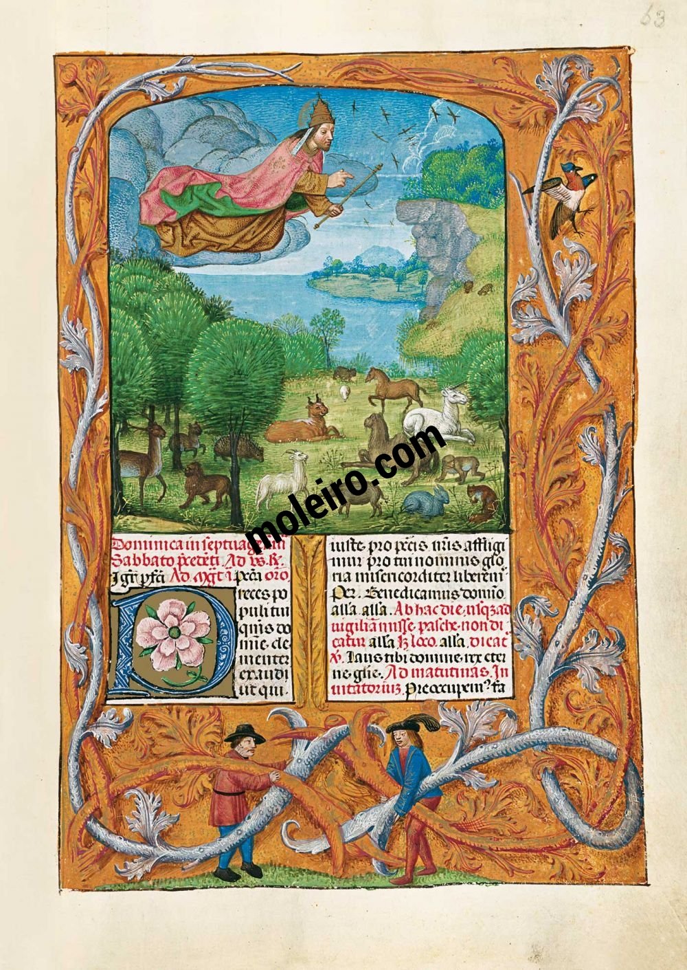 Brevier von Isabella der Katholischen f. 63r, Die Schöpfung