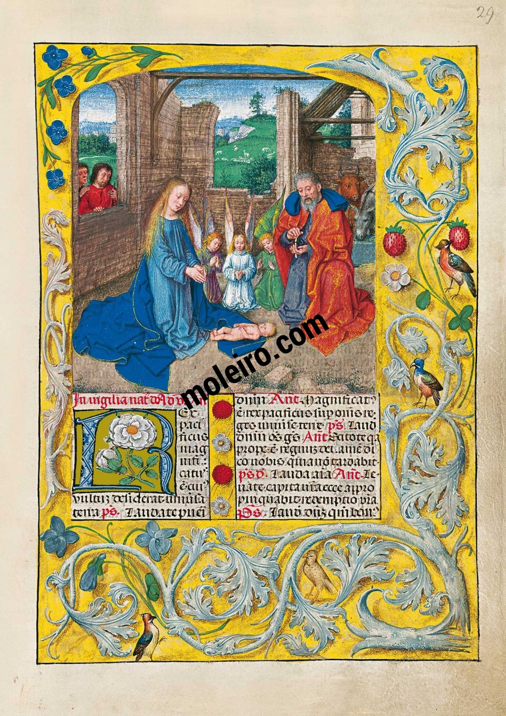 Brevier von Isabella der Katholischen f. 29r, Weihnachten
