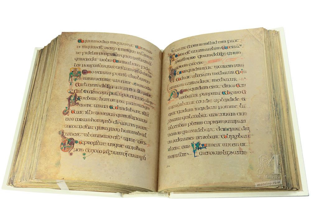 El Libro de Kells (Book of Kells) ff. 253v-254 · Lucas