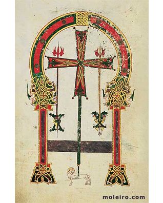 Mappe mit 6 Kunstdrucken aus dem Beatus von Liébana, Kodex aus Santo Domingo de Silos 6 originalgetreue Nachbildungen