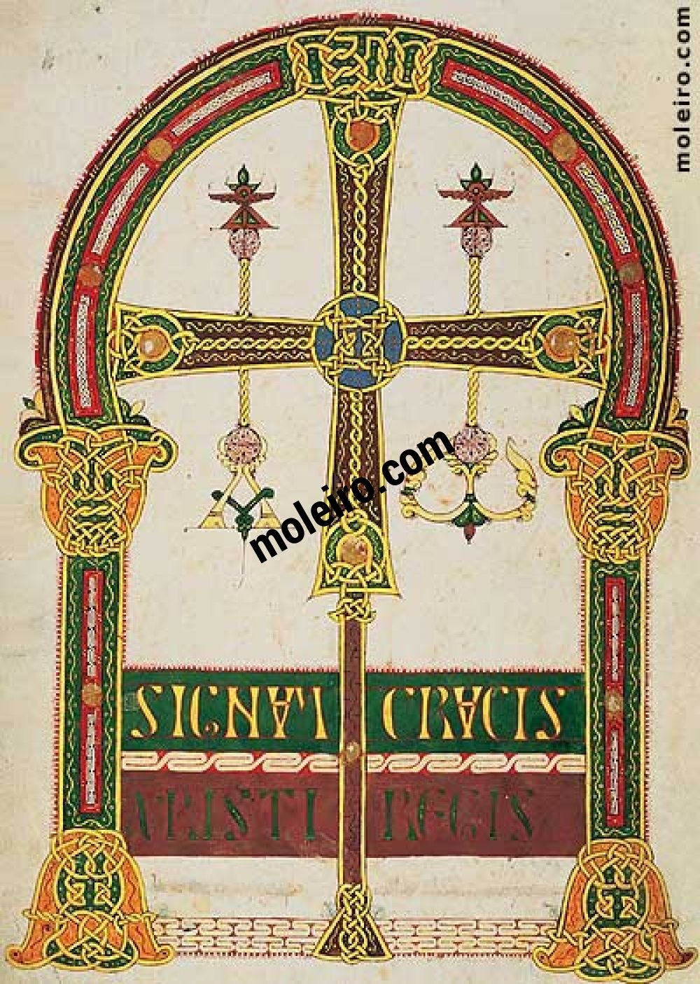 Cartella di 6 lamine del Beato di Liebana, codice di San Domenico di Silos.  f. 2v, Croix dOvide