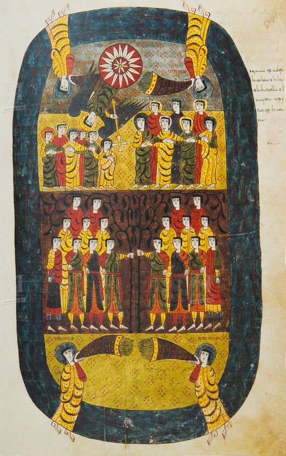 Cartella di 6 lamine del Beato di Liebana, codice di San Domenico di Silos.  
