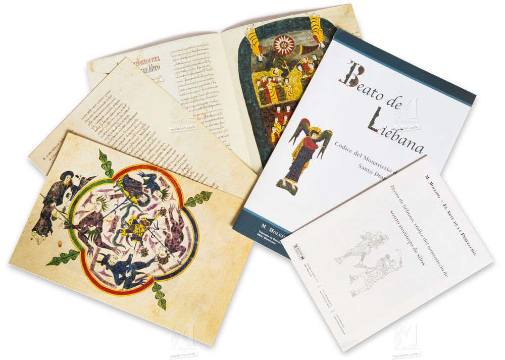 Carpeta con 6 láminas del Beato de Liébana, códice de Santo Domingo de Silos 